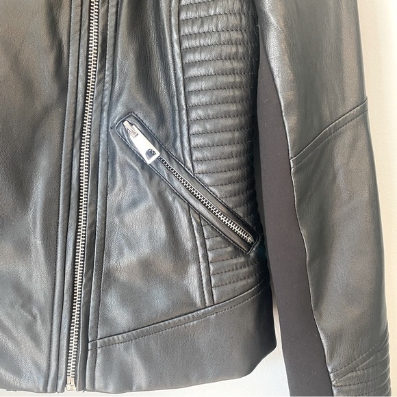 Zara Trafaluc Black Faux Leather Biker Jacket - Picture 5 of 14